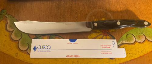 VTG USA CUTCO 1722 Butcher Knife Classic Brown Handle Factory Sharpened - Fresh Stock Dated December 2025