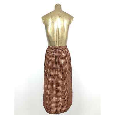 Vintage 70s Silk Floral High Waisted Below-the-Knee Midi Skirt - Fresh Stock Dated February 2026