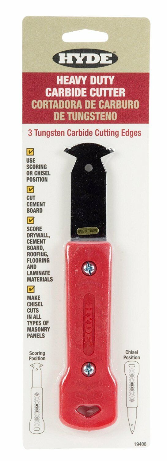 Hyde 19408 Heavy-Duty Carbide Cutter with 3 Blades - Fresh Stock Dated February 2026