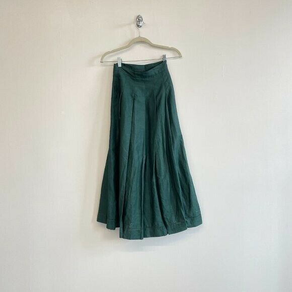 Vintage Women's Skirts Laura Ashley 80s/90s Linen Pleated Skirt, Size US 4 - Fresh Stock Dated February 2026