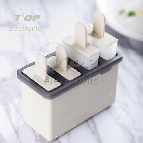 Silicone Frozen Ice Cream Mold Juice Popsicle Maker Ice Lolly Mould - 4 Cell DIY - Fresh Stock Dated February 2026