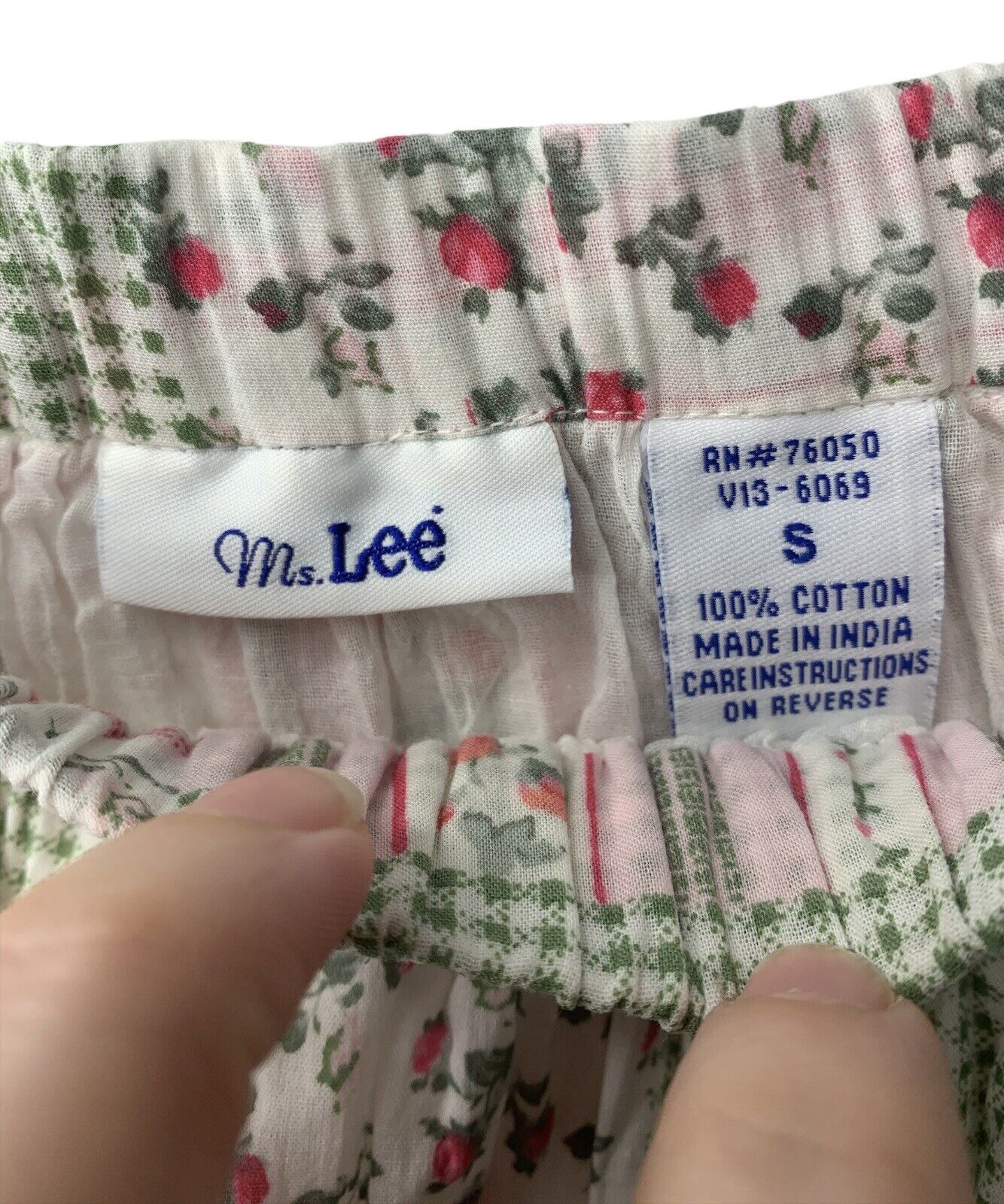 VTG Ms Lee Sz Small Floral Gingham Patchwork Pattern Tiered Broomstick Skirt - Fresh Stock Dated March 2026