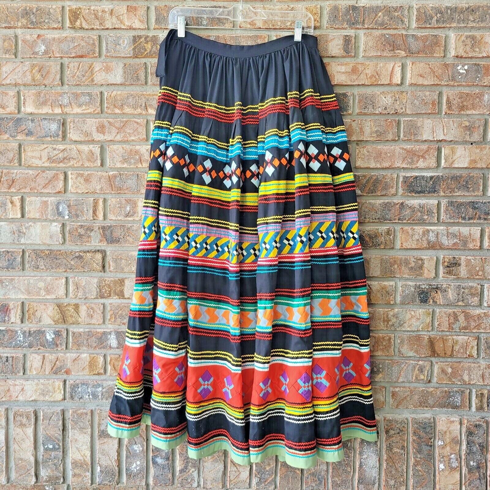 Eye Dazzler Vintage Seminole Hand-Pieced Patchwork Skirt Medium/Large - Fresh Stock Dated March 2026