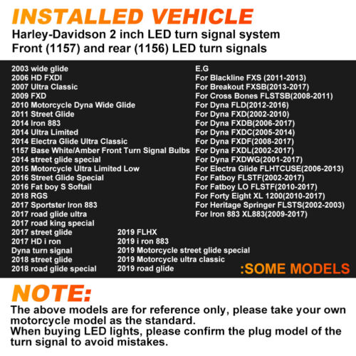 2 Amber 1157 BAY15D LED Motorcycle Turn Signal Running Light For Harley Davidson - Fresh Stock Dated February 2026
