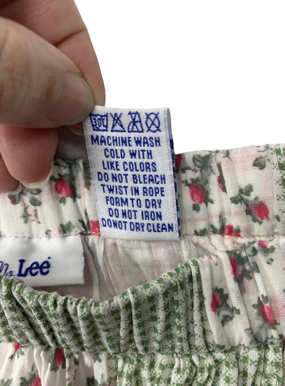 VTG Ms Lee Sz Small Floral Gingham Patchwork Pattern Tiered Broomstick Skirt - Fresh Stock Dated March 2026