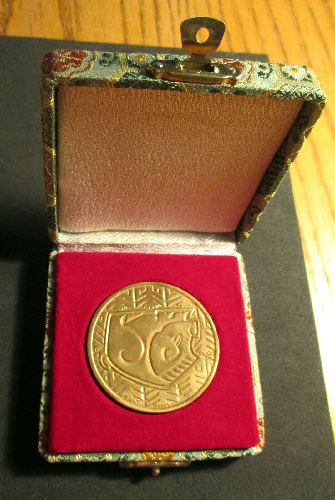 CHINA - LARGE ZODIAC MEDALLION-YEAR OF THE PIG-BRASS-40.48g., 49.5mm W/ BOX - Fresh Stock Dated February 2026