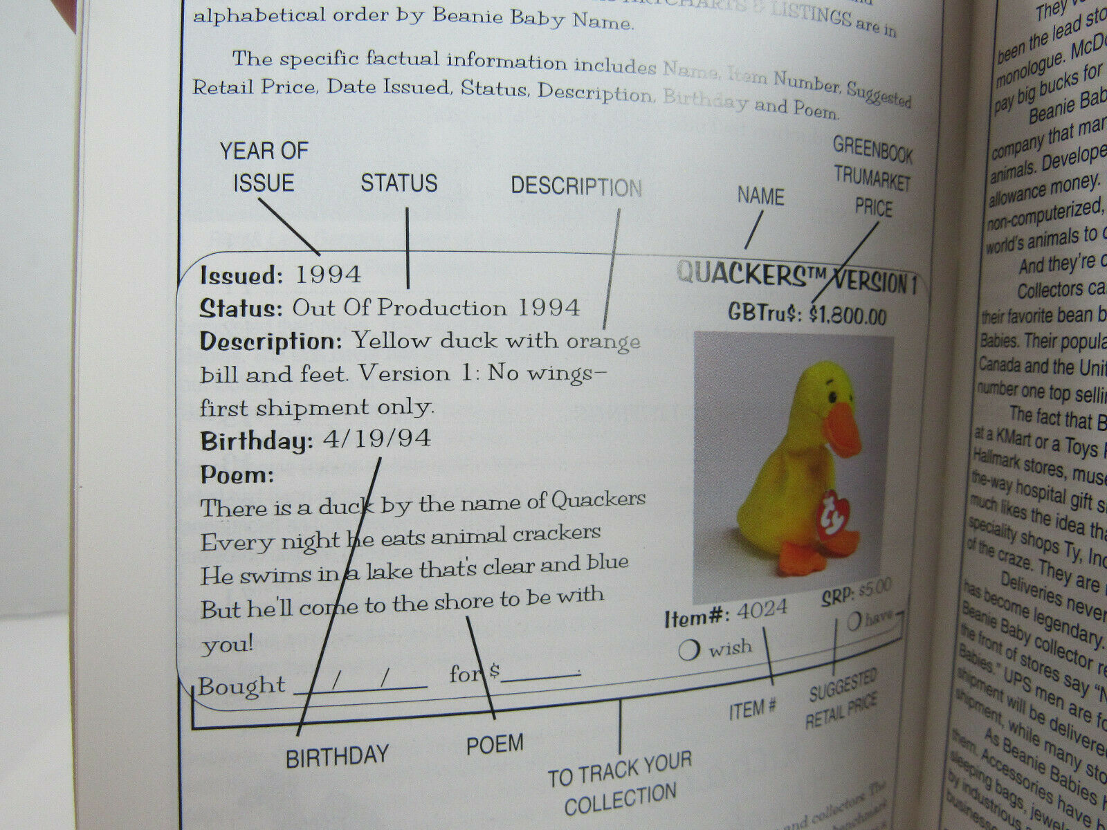 My First Greenbook ~ The Complete Guide To TY Beanie Babies - Fresh Stock Dated December 2025