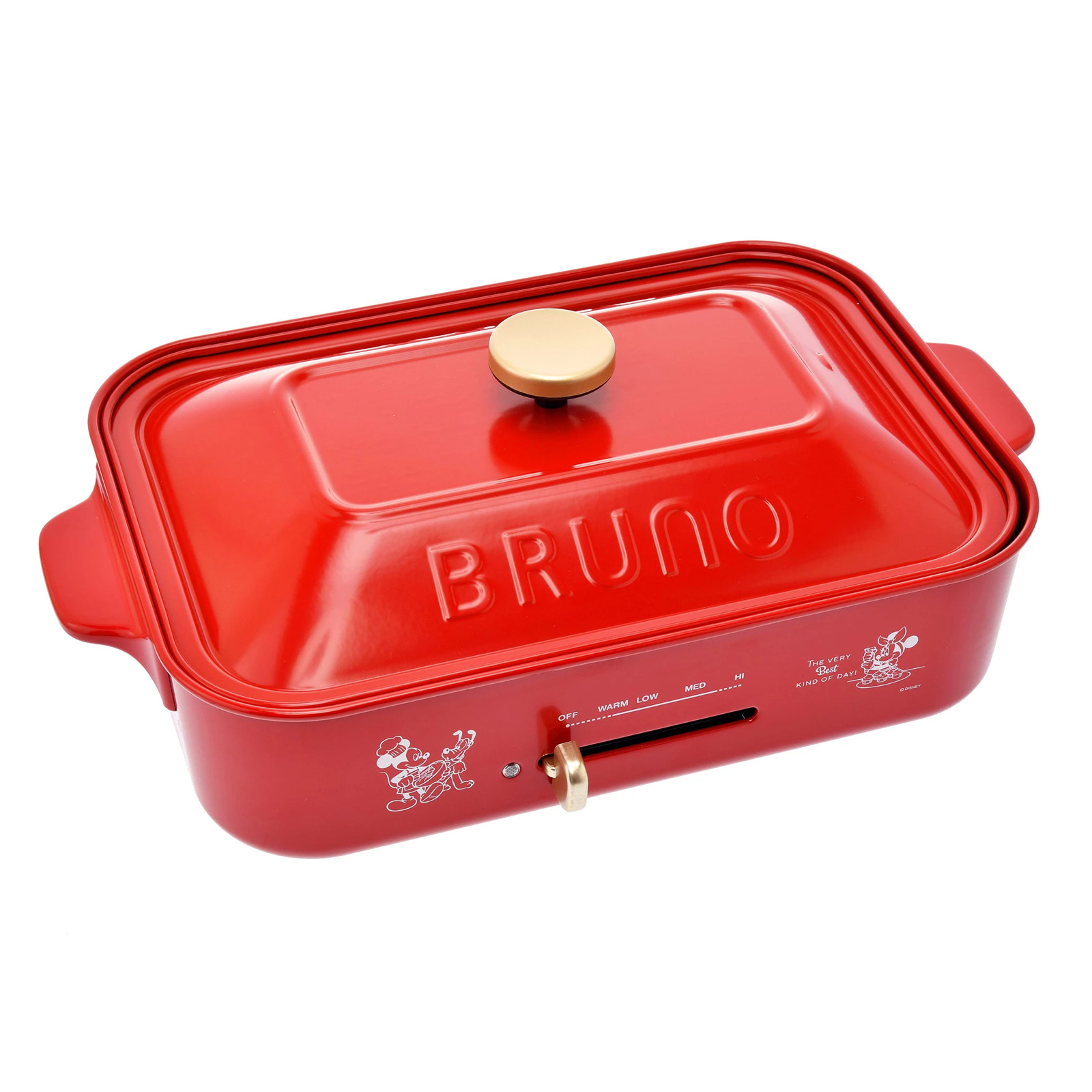 Disney BRUNO Mickey, Minnie, Pluto Compact Hot Plate Red or White H449 - Fresh Stock Dated February 2026