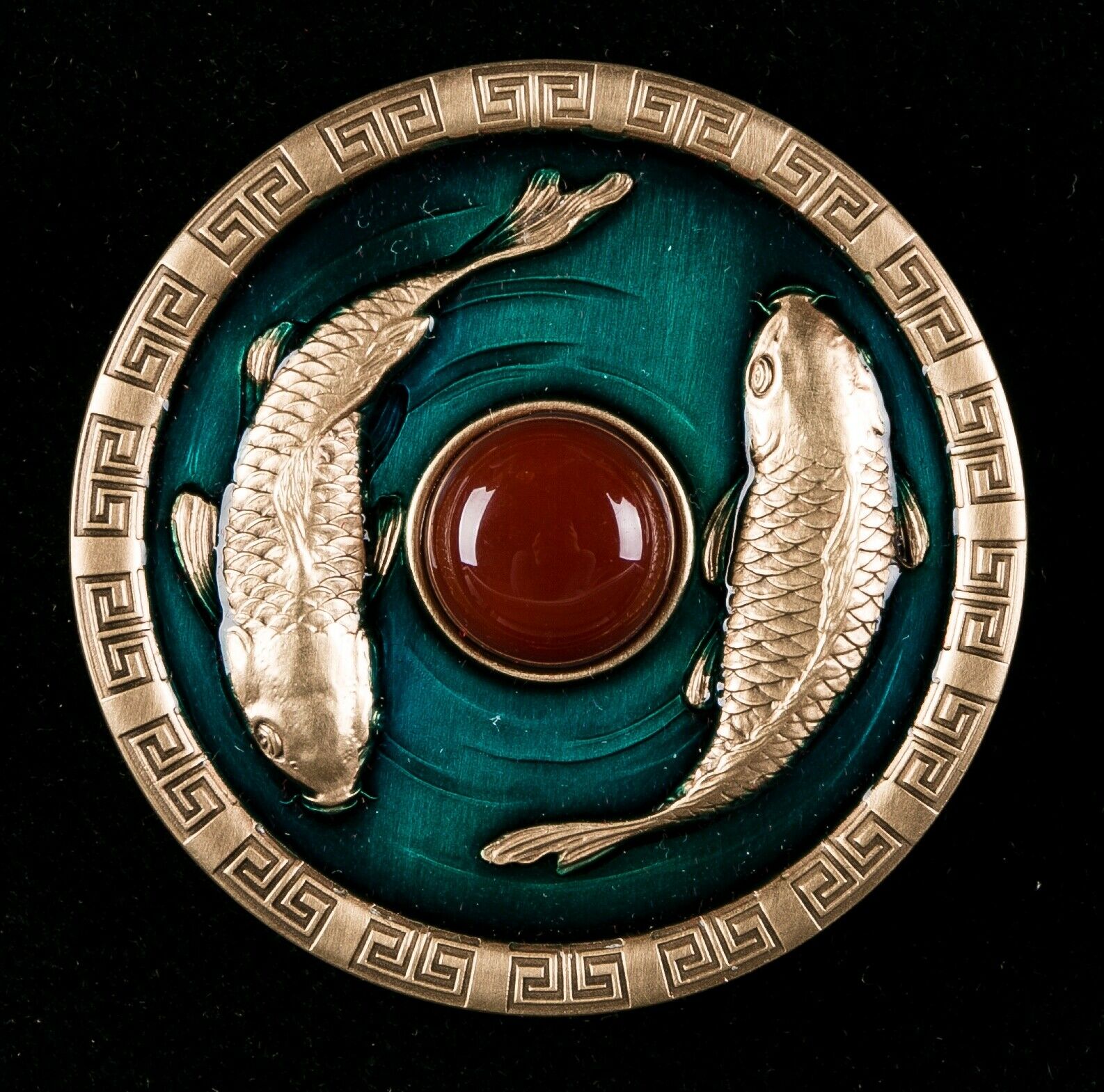 A Pair of 2018 China 70mm Enamel Medals - Prosperity & Peace (富贵平安) - Fresh Stock Dated February 2026