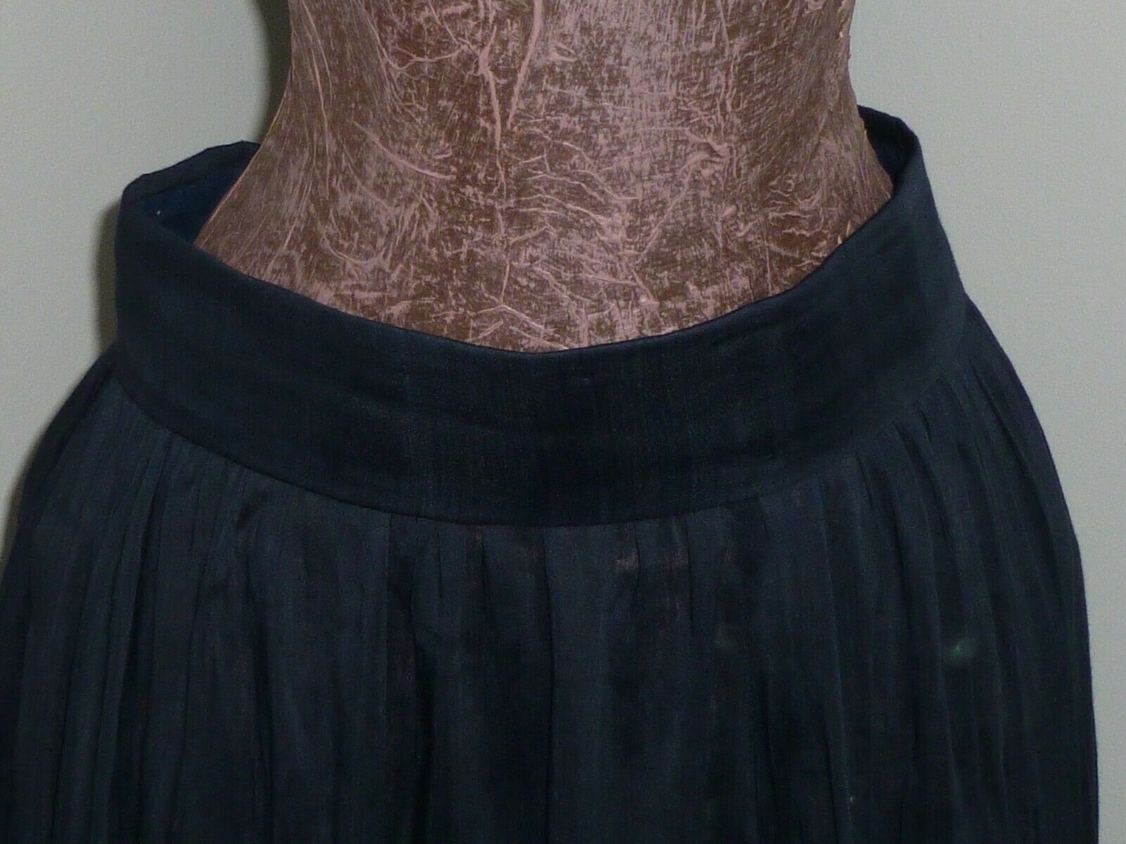 Antique Navy Blue Skirt c1900s Victorian Edwardian Stage Photo Prop Costume - Fresh Stock Dated February 2026