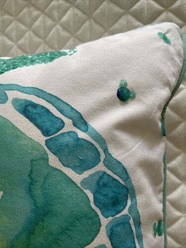 Pottery Barn Teen Sea Life Pillow Cover with Insert Turtle Sequins Kids Accent - Fresh Stock Dated December 2025