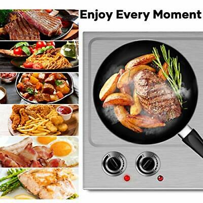 Hot Plate,  1800W Portable Electric Cooktop, Hot Plate Ceramic Double Burners - Fresh Stock Dated February 2026