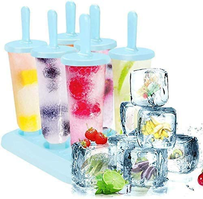 10 PCS Ice Popsicle Molds Set, Non-Spill Lid Ice Lolly Makers, Reusable - Fresh Stock Dated February 2026
