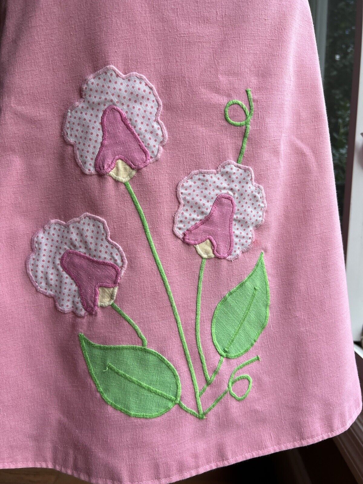 Vintage 70's / 80's Pink Cotton Wrap Skirt w/ Calico Floral, THE FROG POND - Fresh Stock Dated March 2026