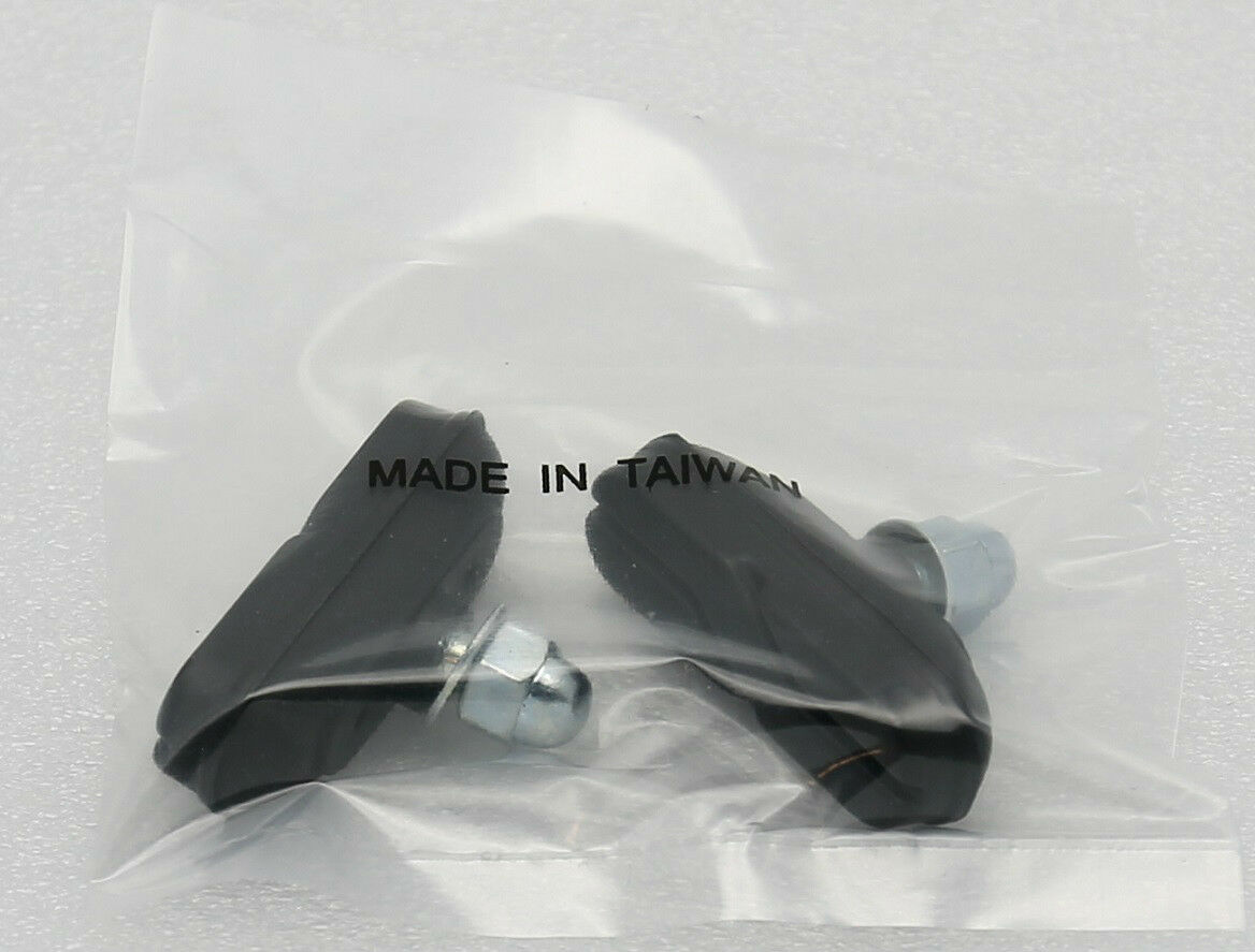 PAIR BICYCLE BIKE RAINY WEATHER PROOF BRAKE PAD SHOES 50MM NEW - Fresh Stock Dated February 2026