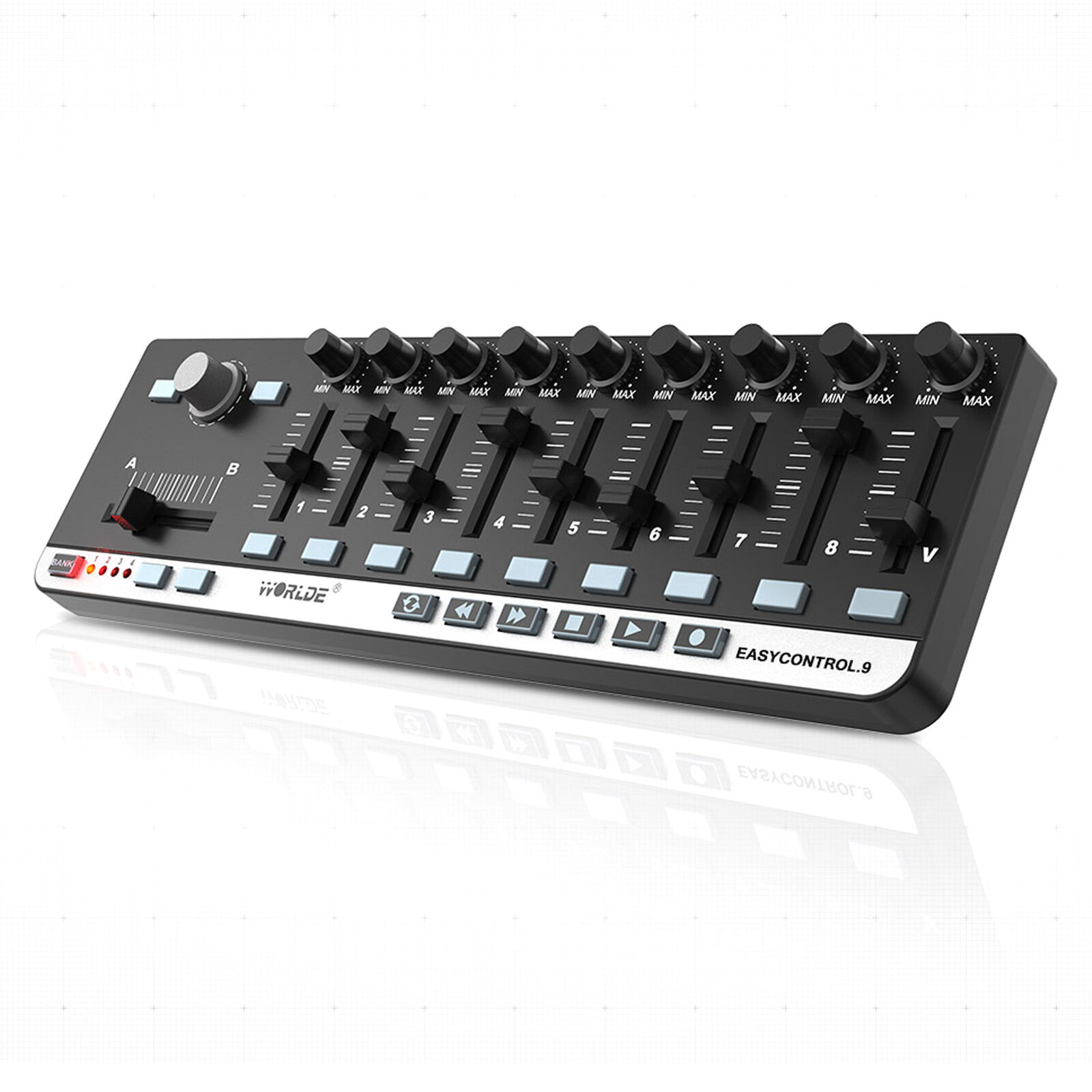 Worlde EasyControl.9 Portable Mini USB 9 Slim-Line Control MIDI Controller - Fresh Stock Dated February 2026