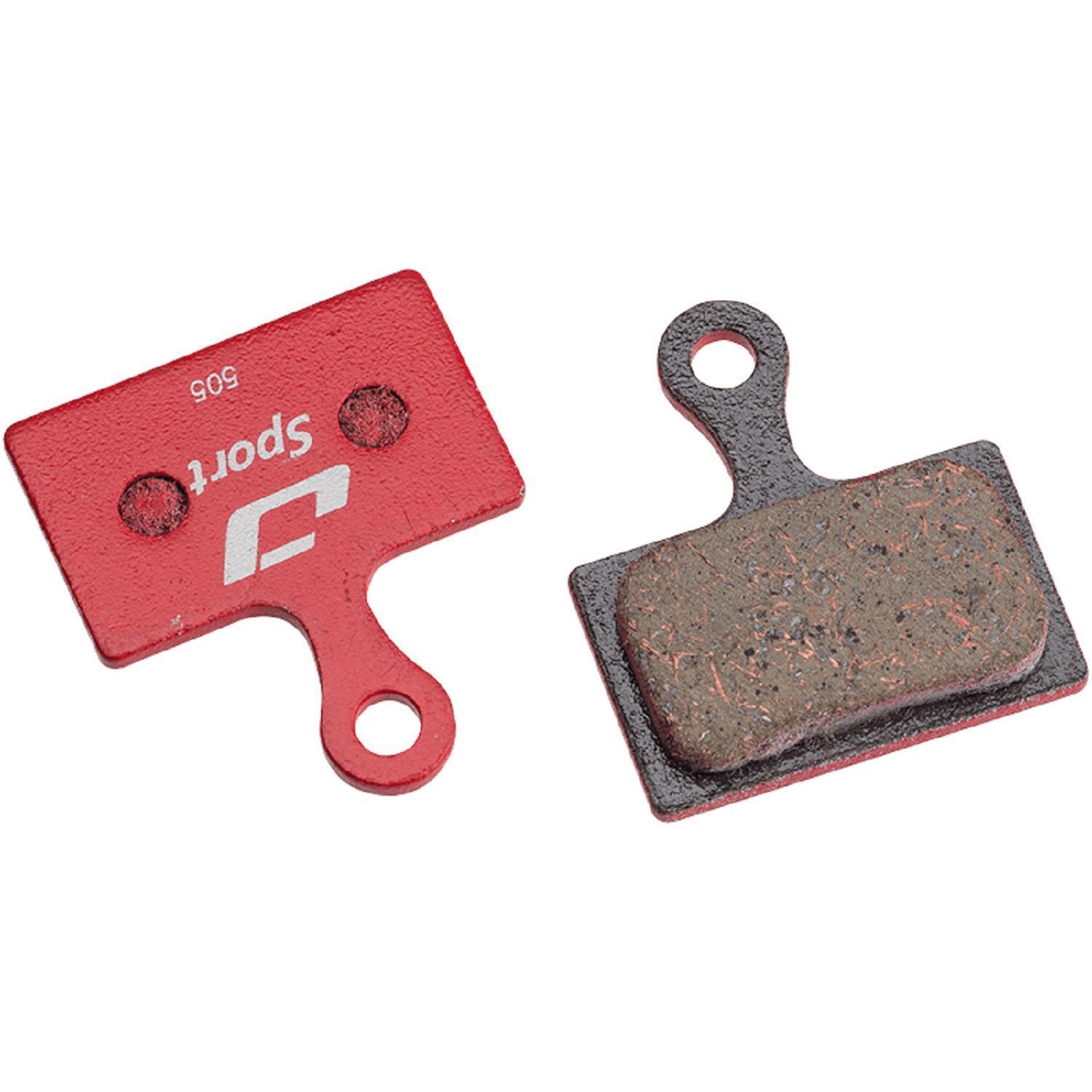 Jagwire Shimano Disc Brake Pads Sport Semi-Metallic (Red, Retail Package, New) - Fresh Stock Dated February 2026