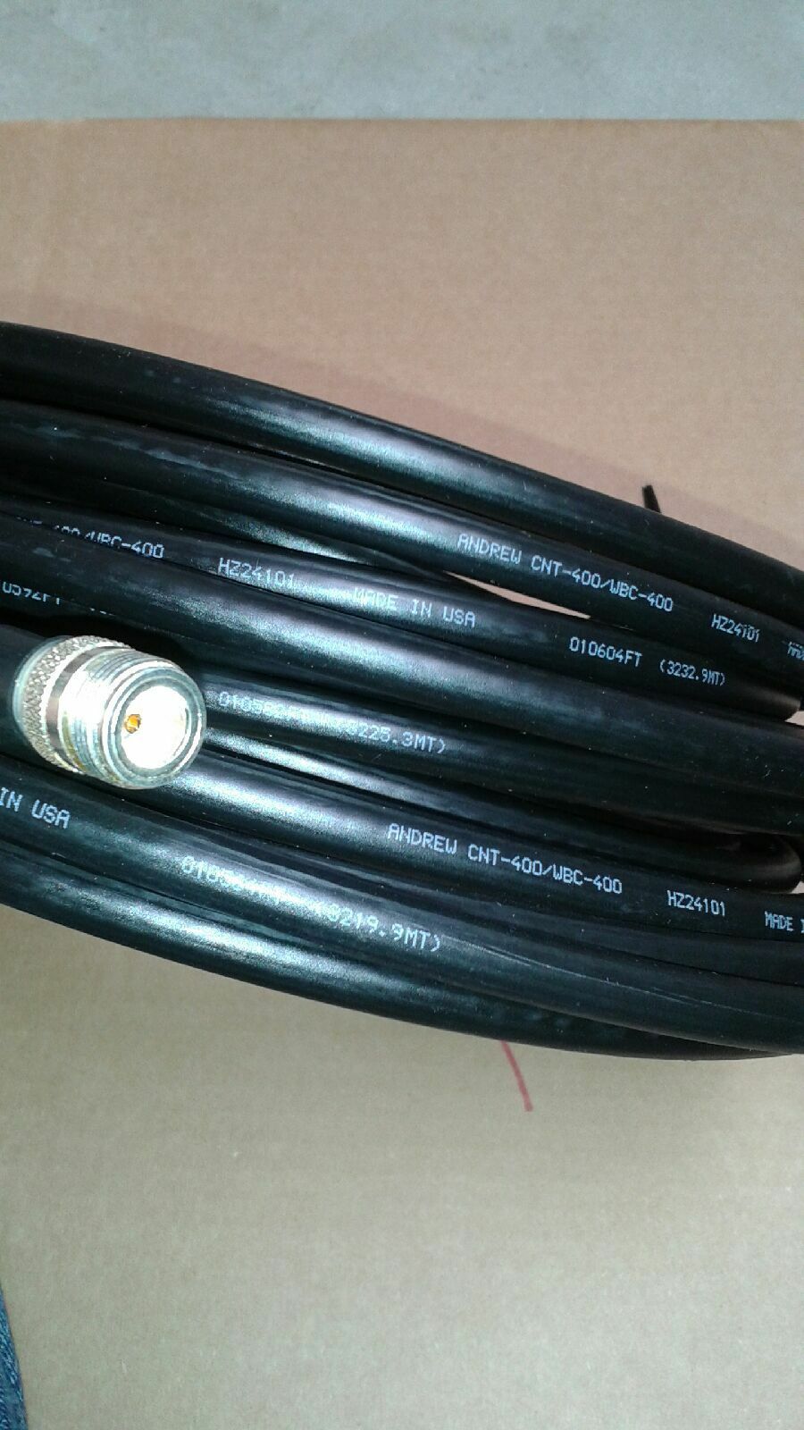 US  MADE  LMR-400  N  Male to  N Female    25 FT  Antenna Coax  Cable - Fresh Stock Dated February 2026
