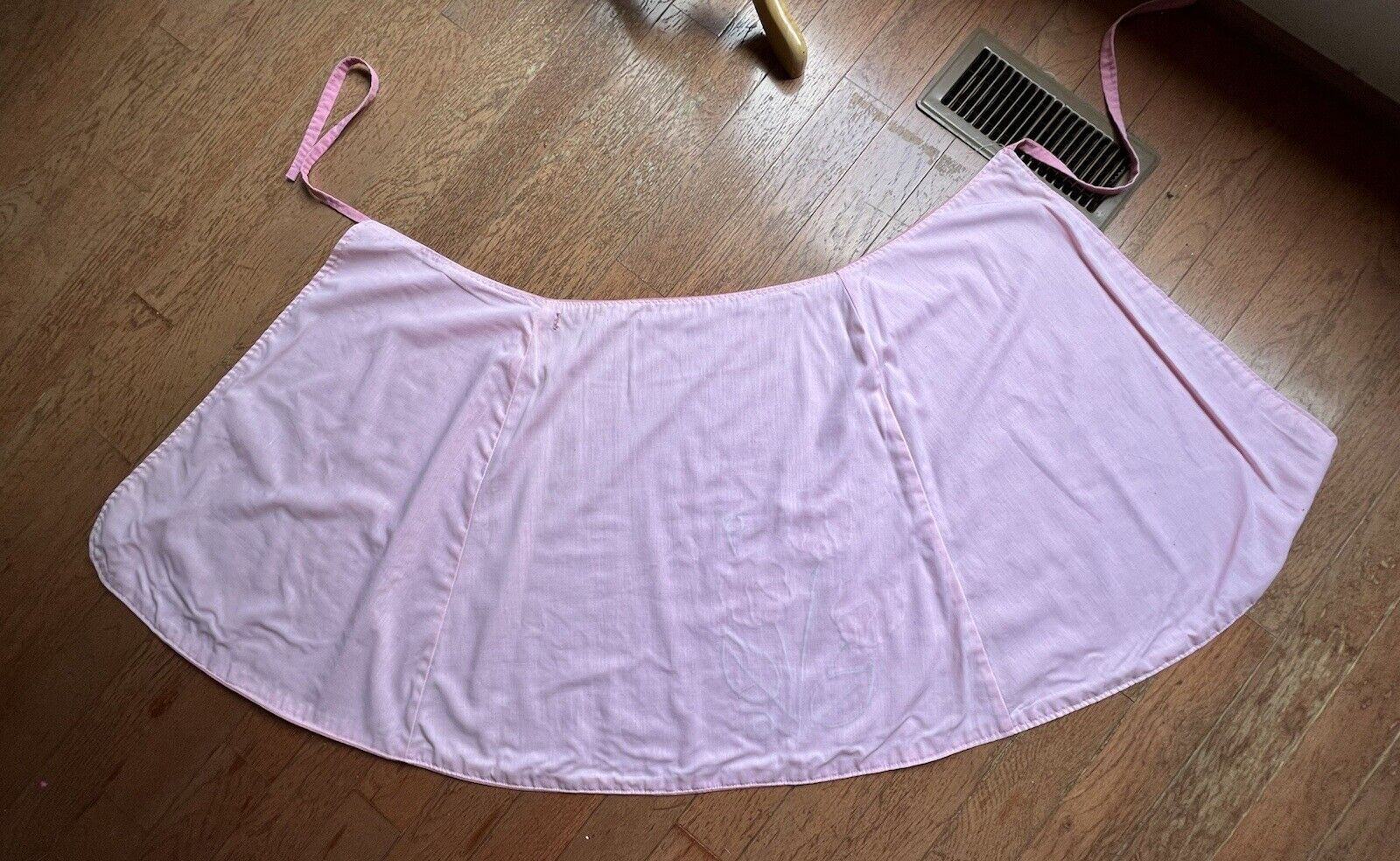 Vintage 70's / 80's Pink Cotton Wrap Skirt w/ Calico Floral, THE FROG POND - Fresh Stock Dated March 2026