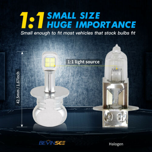 Bevinsee H3 LED Headlight Bulb For Buell Firebolt XB9R XB12R 03 04-09 Lightning - Fresh Stock Dated February 2026