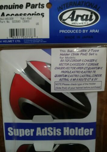 ARAI SAJ HOLDER (Side Pod) Yuki - Red Corsair-V,... - Fresh Stock Dated February 2026
