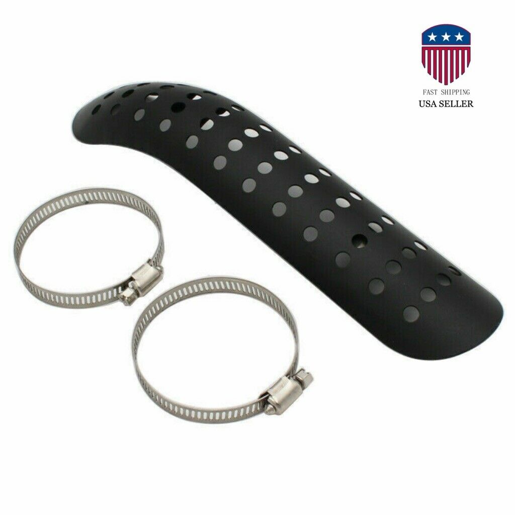 Motorcycle Black Exhaust Muffler Pipe Heat Shield Cover Heel Guard For Harley - Fresh Stock Dated February 2026