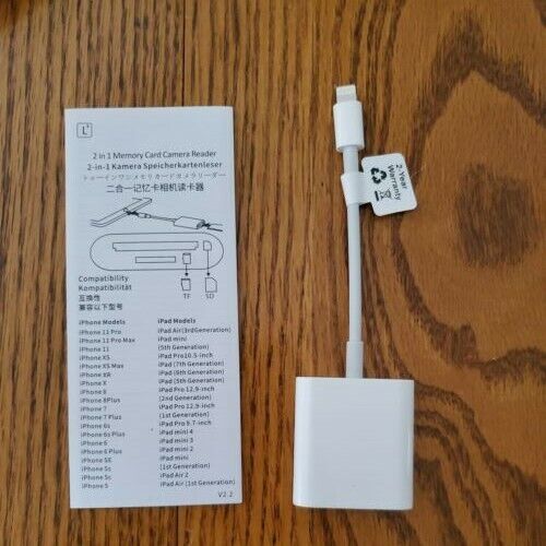 2 in 1 Memory card Camera Reader Plug and Play  OPEN BOX BRAND NEW - Fresh Stock Dated February 2026