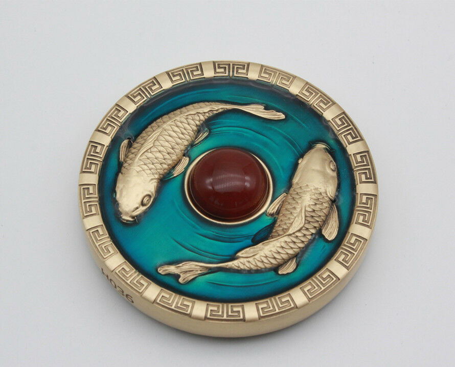 A Pair of 2018 China 70mm Enamel Medals - Prosperity & Peace (富贵平安) - Fresh Stock Dated February 2026