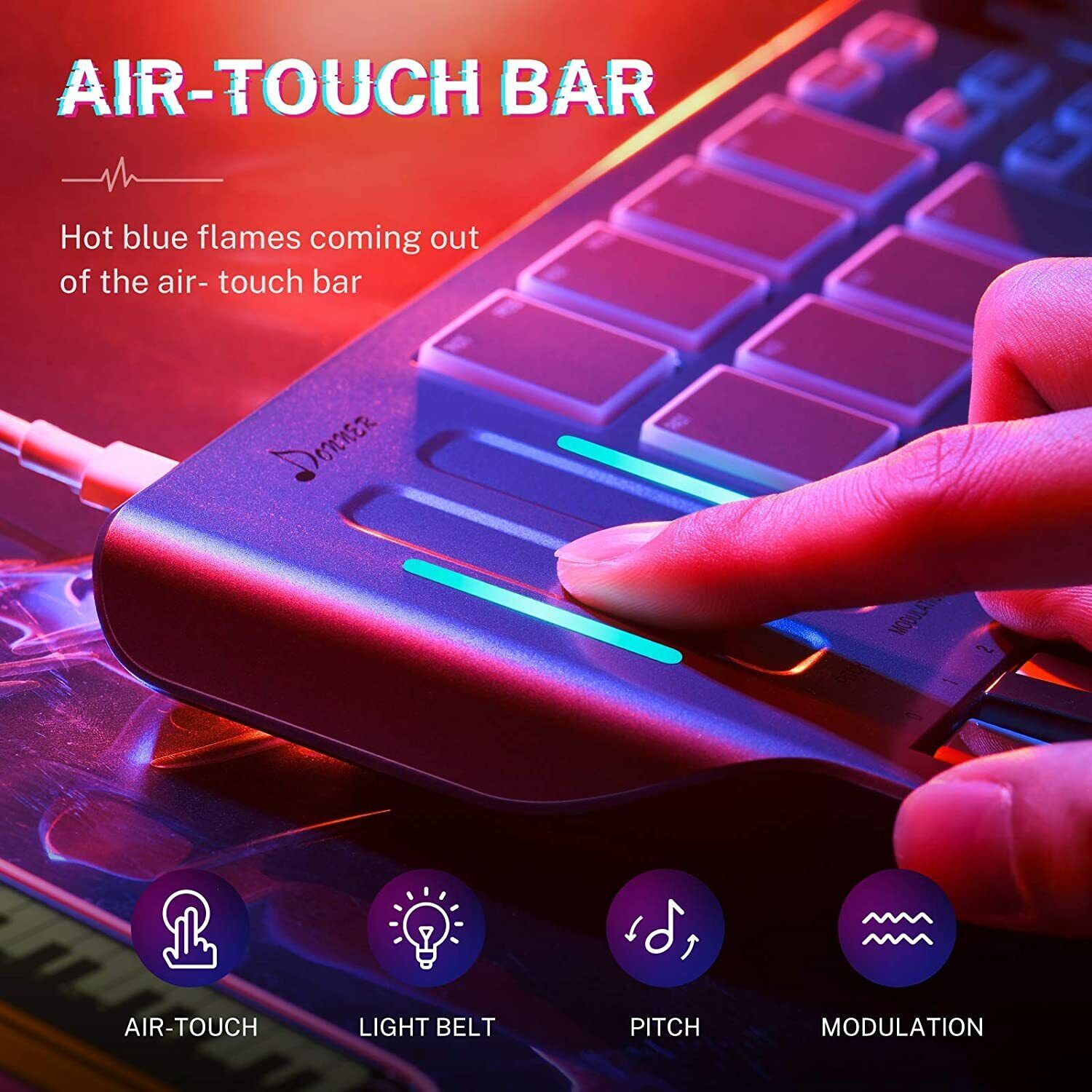 Donner 25-Key MIDI Keyboard Controller Portable w/ 8 Drum Pad 4 Knobs 4 Faders - Fresh Stock Dated February 2026