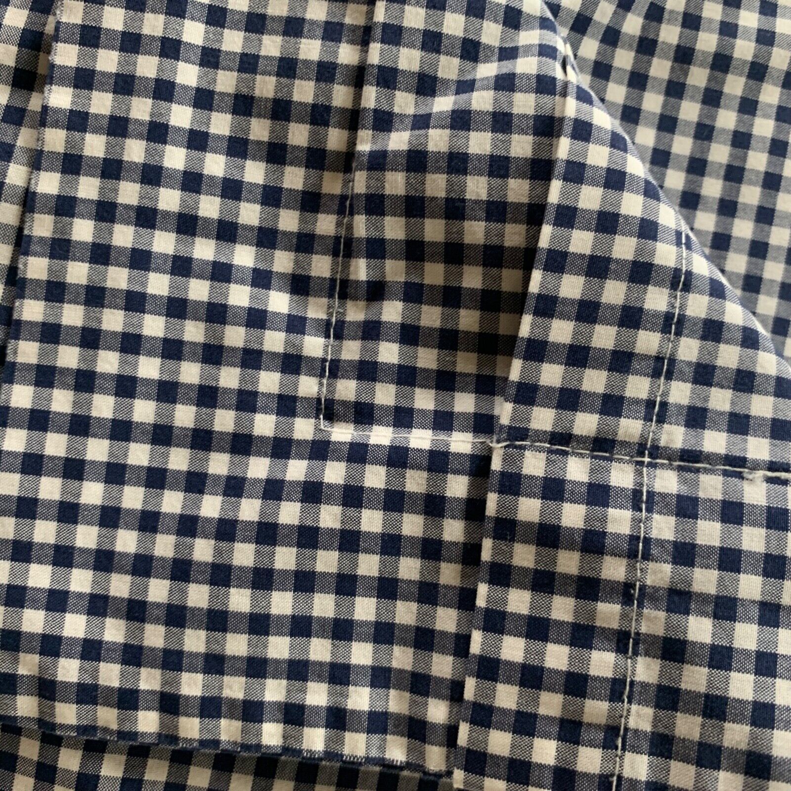 (1) Pottery Barn Kids Gingham Standard Pillowcase Blue White In Good Condition - Fresh Stock Dated February 2026