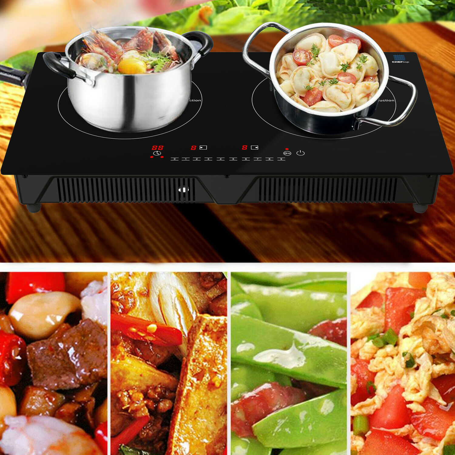 Induction Cooker 2 Burner Cooktop 1800W Digital 2 Burner Electric Cooktop - Fresh Stock Dated December 2025