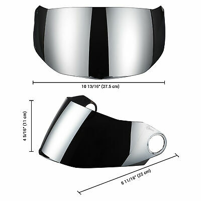 AHR RUN-F Replacement Full Face Motorcycle Helmet Front Visor PC Face Shield - Fresh Stock Dated February 2026
