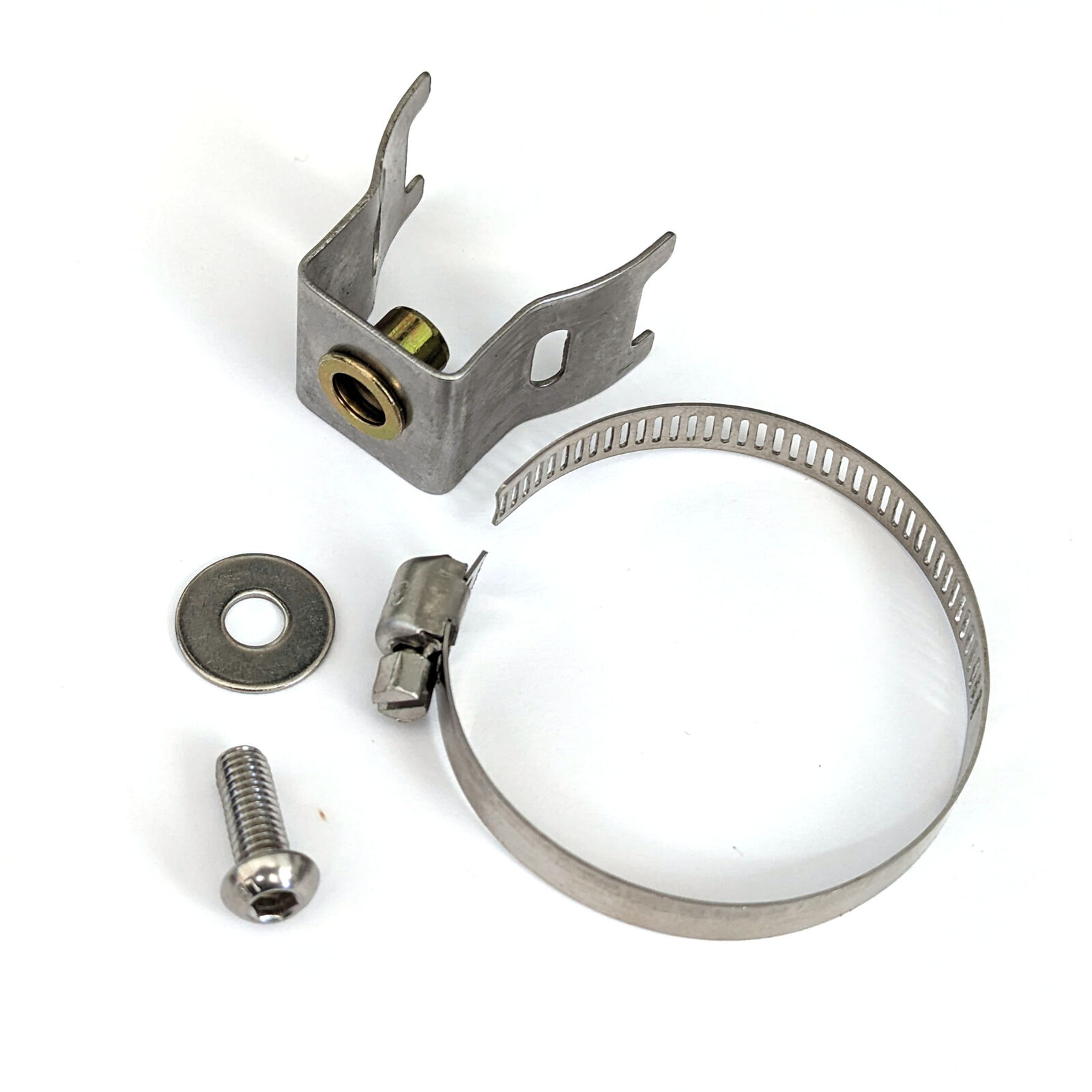 4 Pack - Header Heat Shield Mount Bracket w/ Clamp & Screw P3 602020 - Fresh Stock Dated February 2026