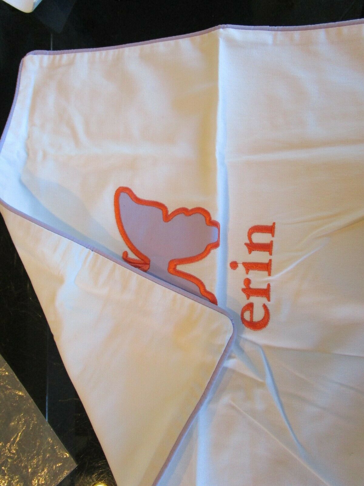 Pottery Barn Applique Icon butterfly lavender piping 16 Pillow cover mono Erin - Fresh Stock Dated December 2025