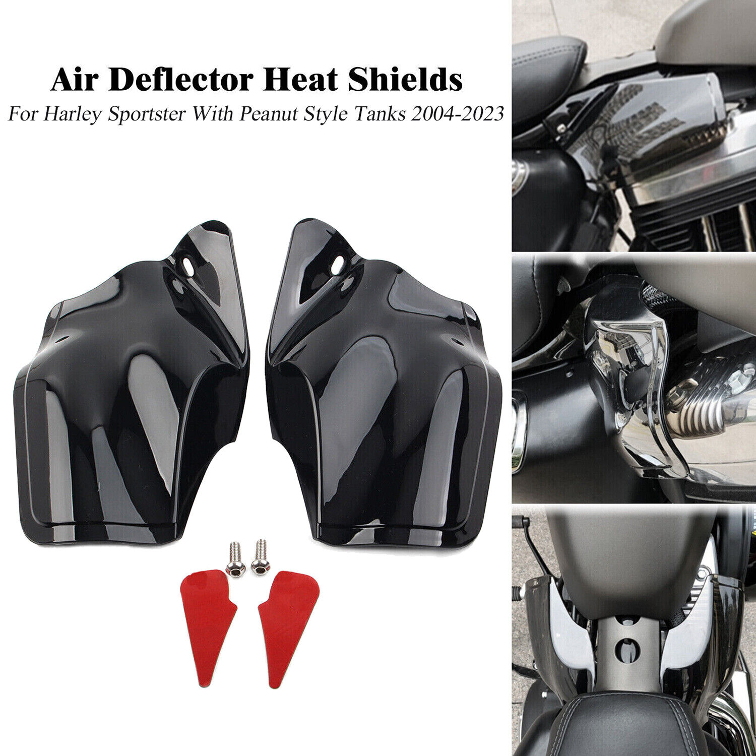 For Harley Sportster XL 883 Iron 1200 Saddle Shield Air Heat Deflector 2004-2022 - Fresh Stock Dated February 2026