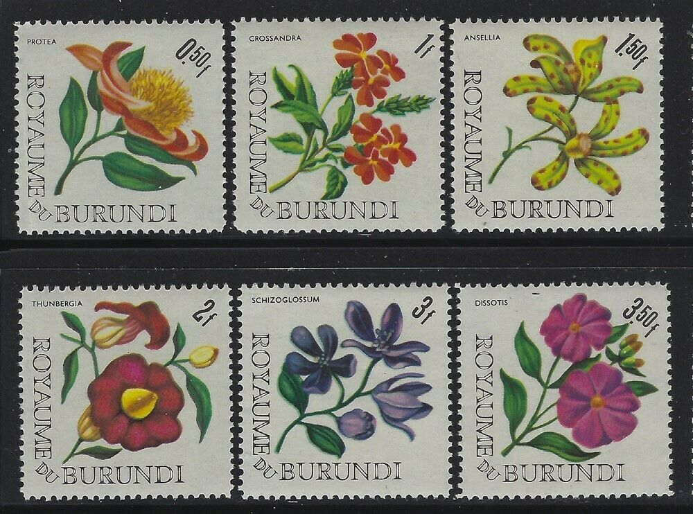 Burundi 1965 Flowers set Sc# 141/C25 NH - Fresh Stock Dated January 2026
