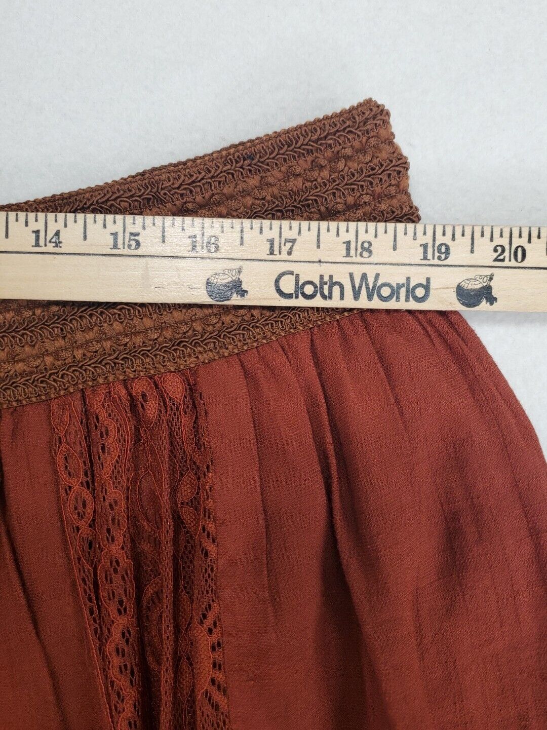 Wrangler Red Maxi Skirt Western Rodeo Tie Belt Festival Women's Size XXL - Fresh Stock Dated March 2026
