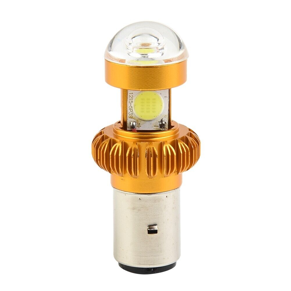 1pcs LED Motorcycle Scooter Headlight Bulb 3COB 6500K High Power Car Accessory - Fresh Stock Dated February 2026
