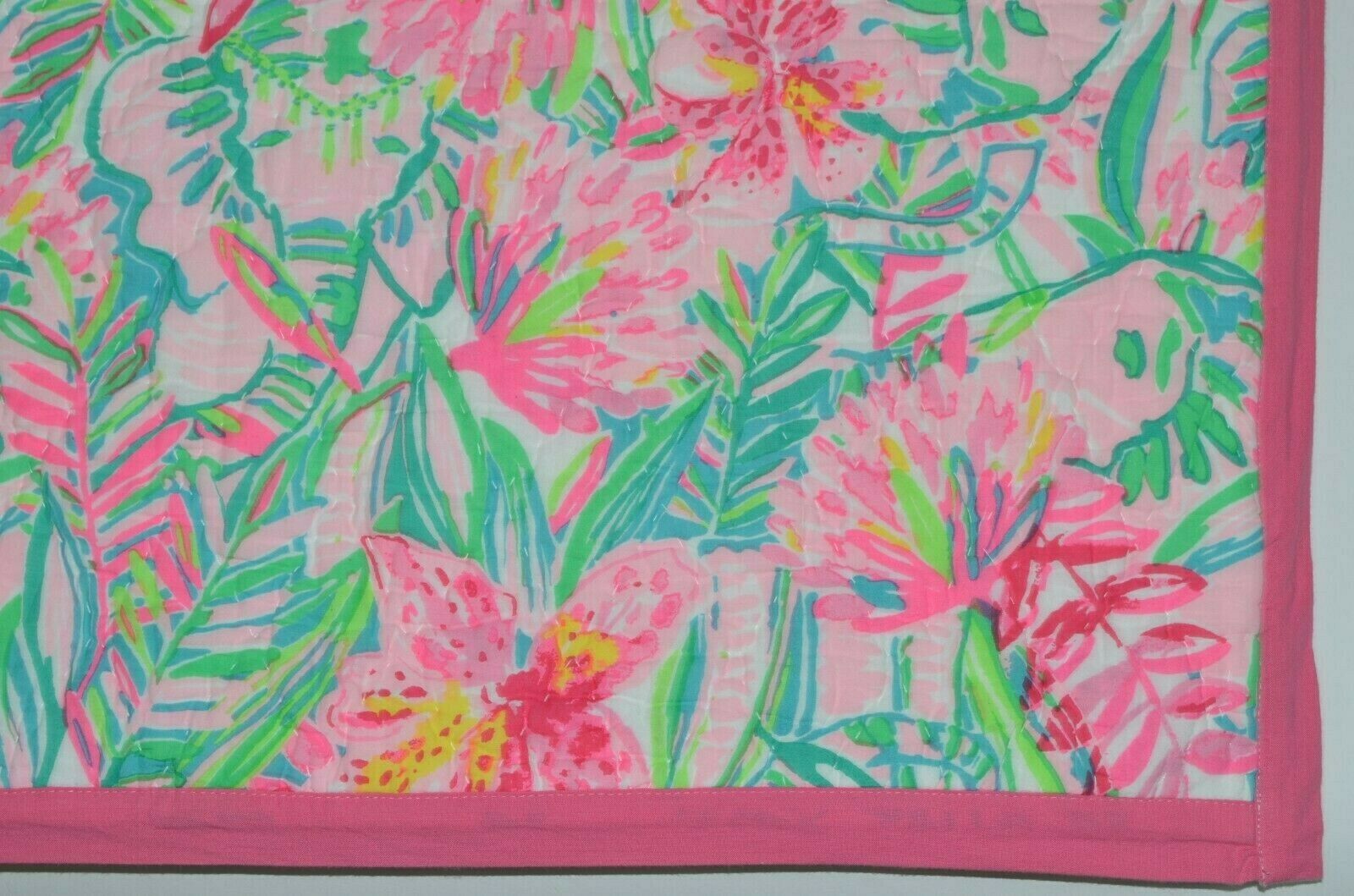 Pottery Barn Lilly Pulitzer Lilly of the Jungle Reversible Euro Sham NWOT Pink - Fresh Stock Dated December 2025