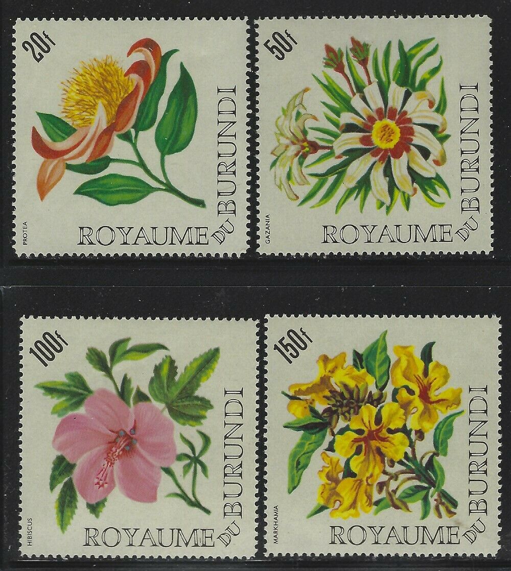 Burundi 1965 Flowers set Sc# 141/C25 NH - Fresh Stock Dated January 2026