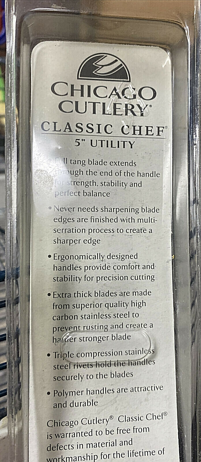 NEW CHICAGO CUTLERY CLASSIC CHEF KNIFE 5