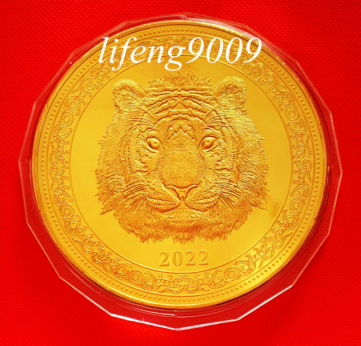 Majestic Chinese 2022 Lunar Year of the Tiger 24K Gold Big Coin--1Kg ---120mm - Fresh Stock Dated February 2026