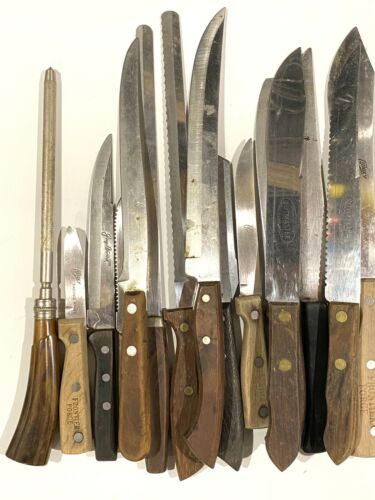 HUGE Lot Of 28 Various Kitchen Knives Plus A Sharpener - Fresh Stock Dated December 2025