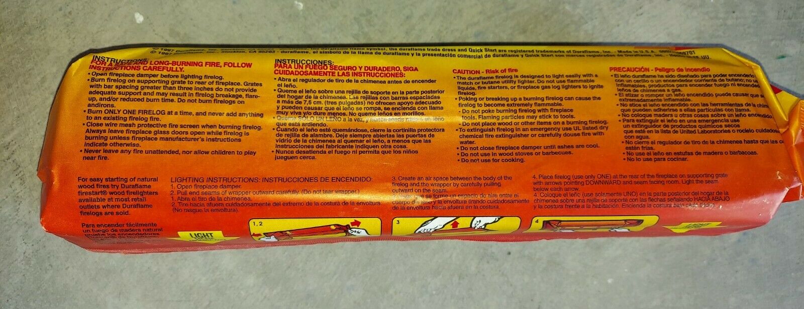 Duraflame Firelogs 5 lbs Logs 3 Hour Burn Time Indoor/Outdoor New Firestarter - Fresh Stock Dated December 2025
