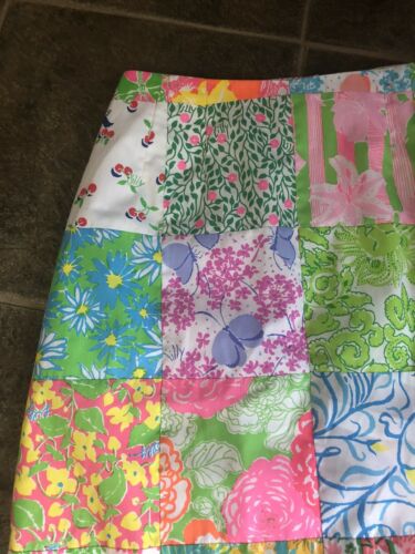 The Lilly Sportswear Division Lilly Pulitzer 1970s Patchwork Skirt Rare Size 10 - Fresh Stock Dated February 2026