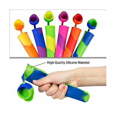 6 Pack Silicone Popsicle Molds Reusable Popsicle Maker Molds Baby Popsicle Molds - Fresh Stock Dated December 2025