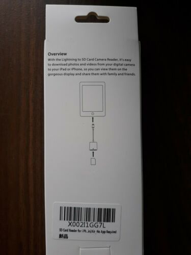 Lightning to SD Card Camera Reader - Fresh Stock Dated February 2026