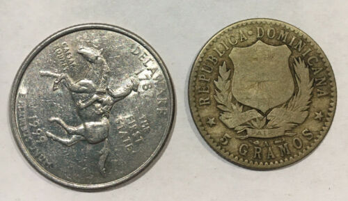 1897 Dominican Republic Silver Coin 20 Centavos Circulated Foreign Coin - Fresh Stock Dated December 2025