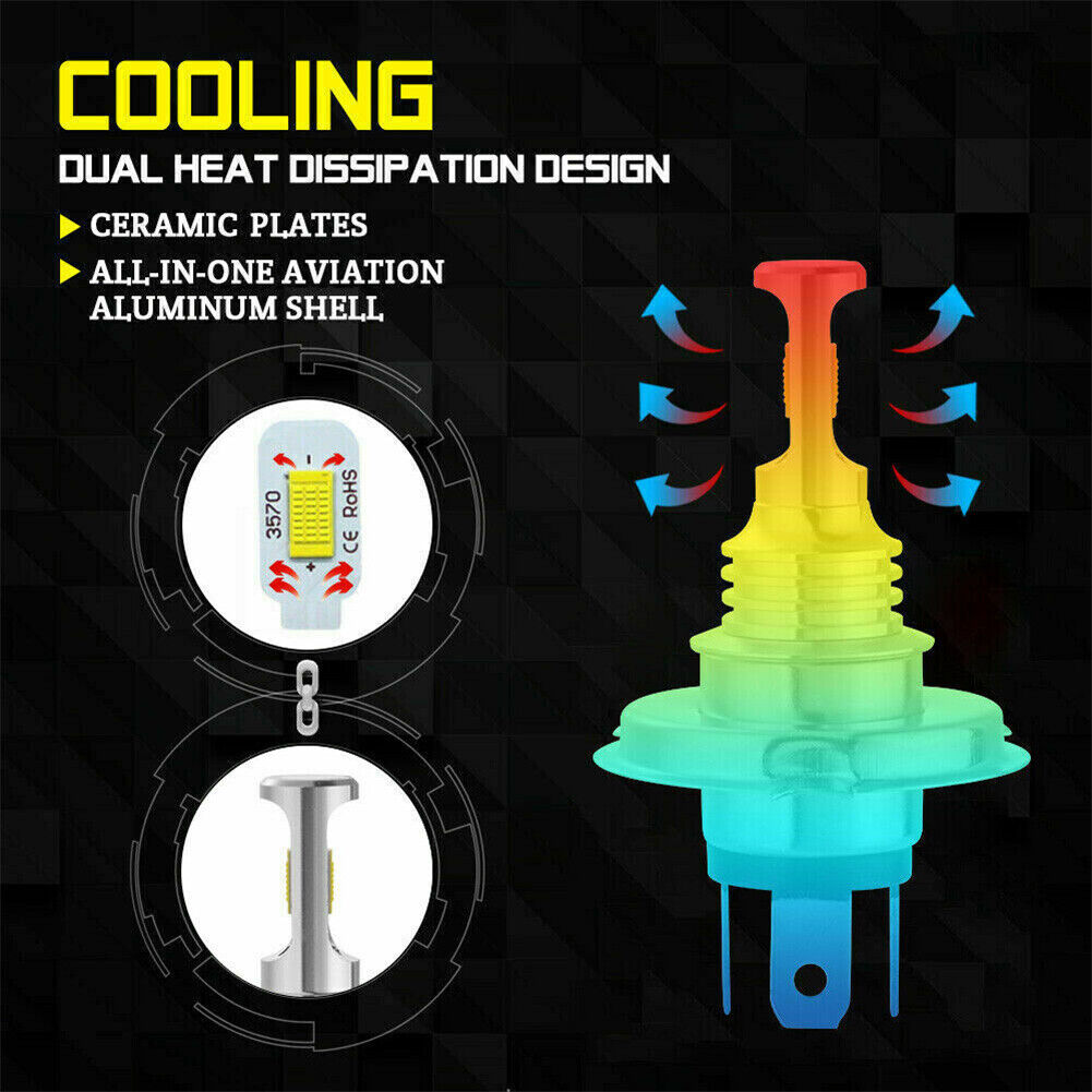 For Honda GL1500 Goldwing 1988-97 100W LED Headlight Bulbs Replace 34901-MN5-003 - Fresh Stock Dated February 2026