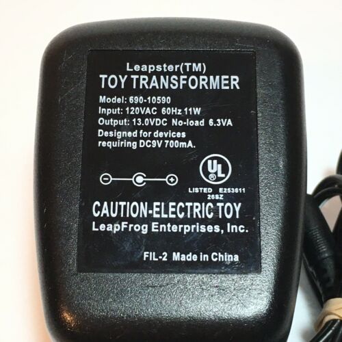 Leapster Leapfrog 690-10590 Toy Transformer AC Adapter Charger 13V - Fresh Stock Dated December 2025